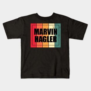 Personalized Marvin Name Vintage Styles Purple Color 70s 80s 90s Kids T-Shirt